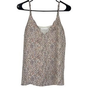Socialite Confetti Multicolor Dot Print Scalloped V-Neck Camisole Top Size M